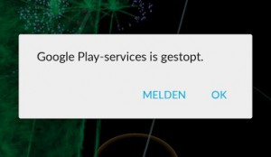 Google Play-services is gestopt